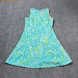 Lilly Pulitzer Blue and Green Patterned Dress